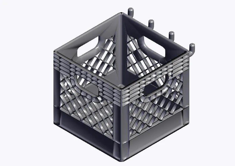 Pegboard Milk Crate Organizer
