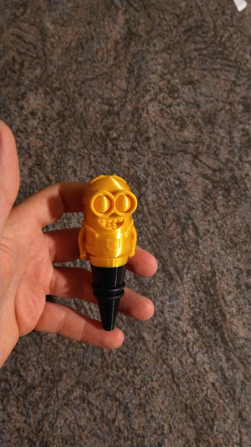 minion wine bottle cork