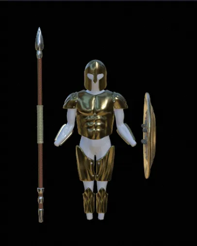 Set d'armure grecque pour figurines ou cosplay