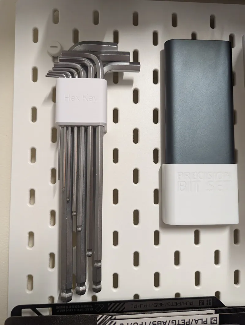 Skadis Hex Key Organizer with Dovetail Mounting