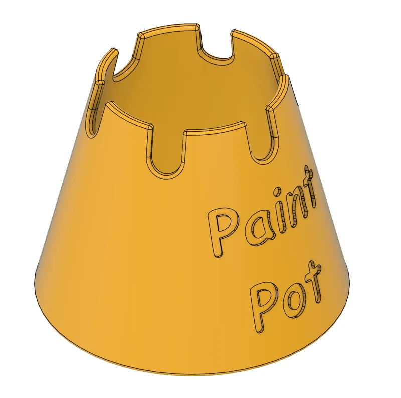 Paint brush water pot