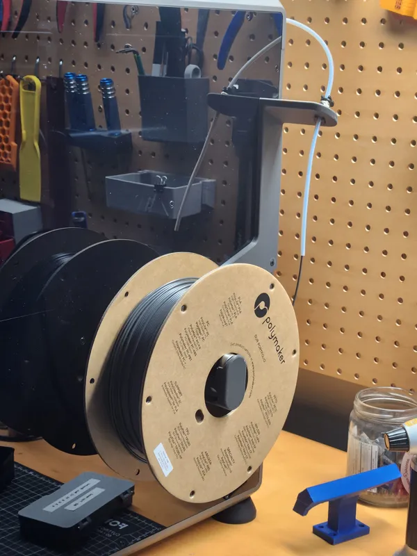 Creality K1 Max Side Mounted Spool Holder - With PFTE Guide REMIX