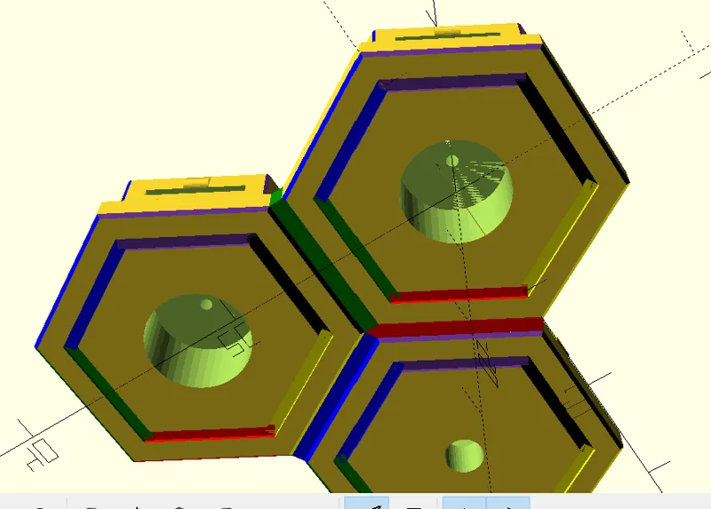 HSW Adjustable Countersink Size OpenSCAD ( Honeycomb Storage Wall )