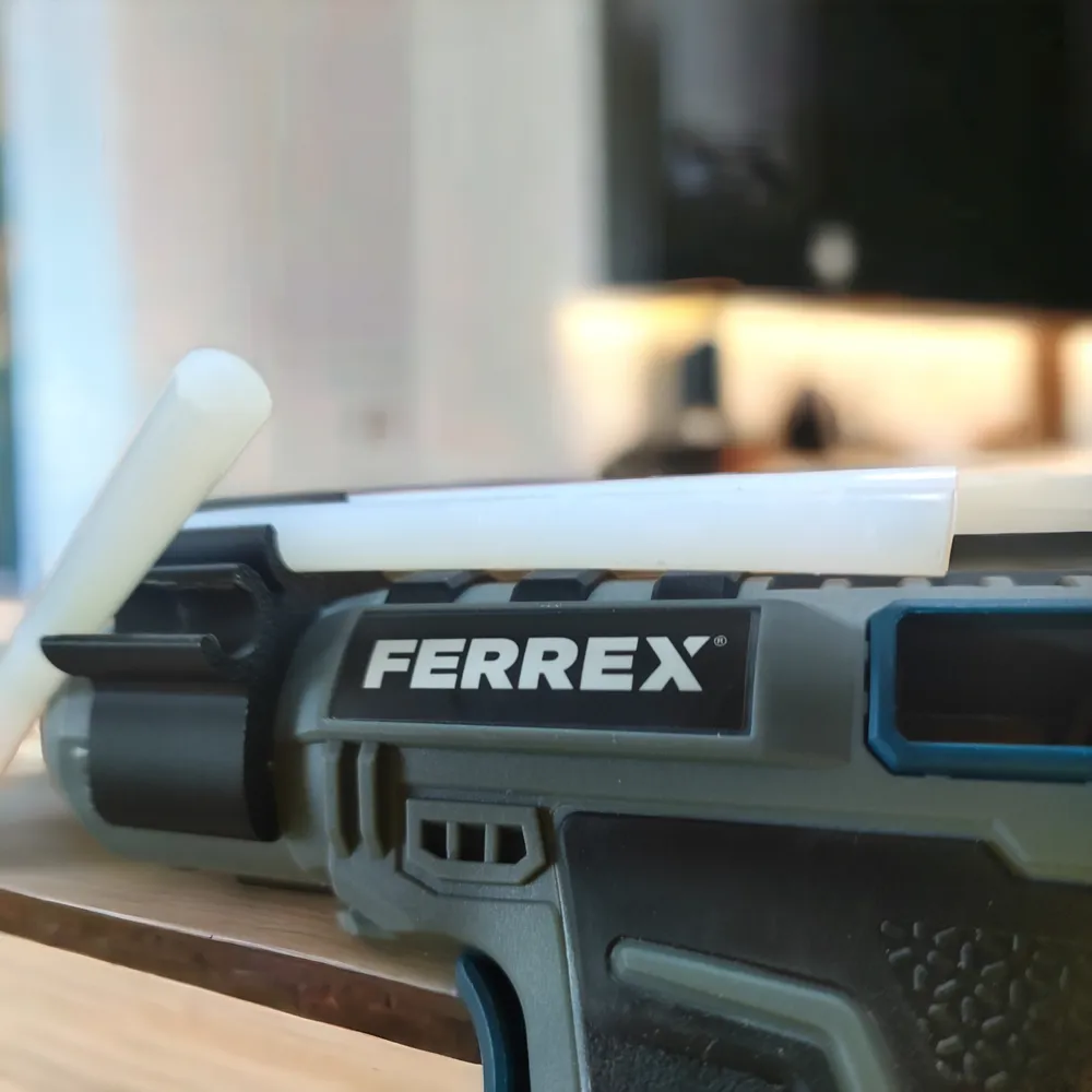 FERREX HOT GLUE GUN EXTRA GLUE HOLSTER / HOLDER CLIP ON by Neon King