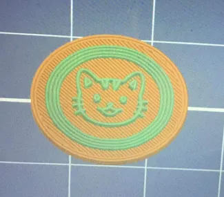Shopping coin with cat