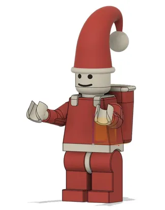 LEGO Pére Noël - hauteur sans bonnet 20 cm