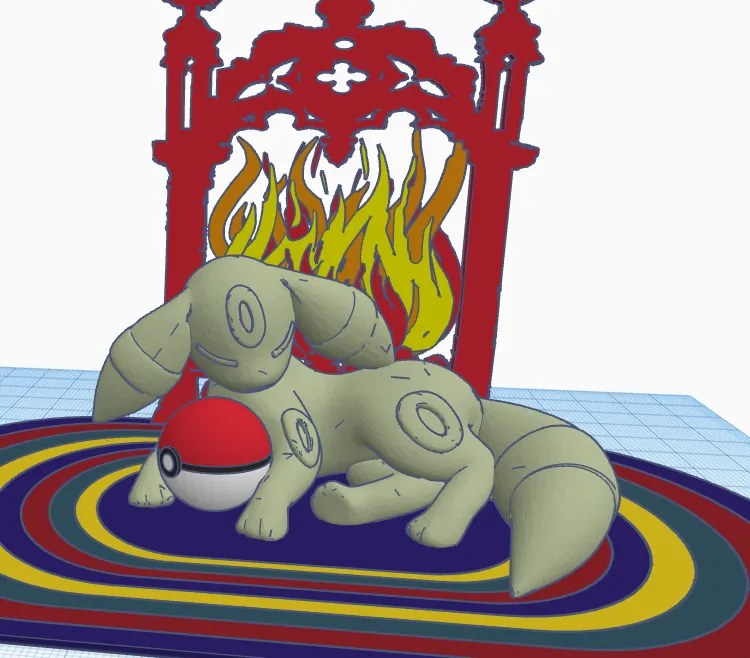 umbreon at fireplace