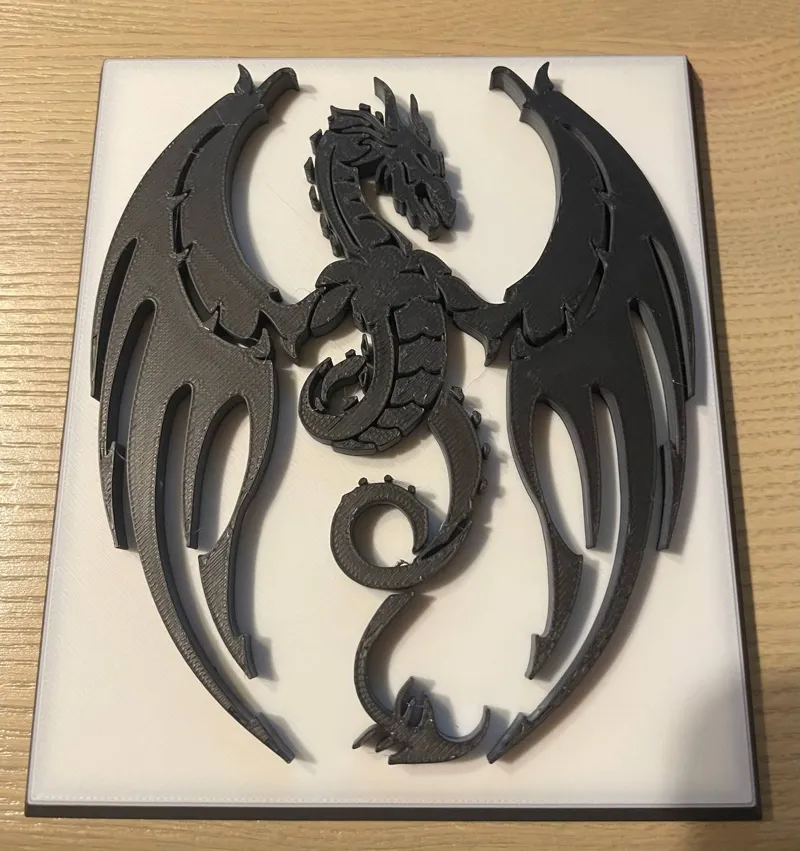 Dragon black and white