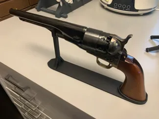 Display stand for Pietta 1861 Navy Black Powder Revolver
