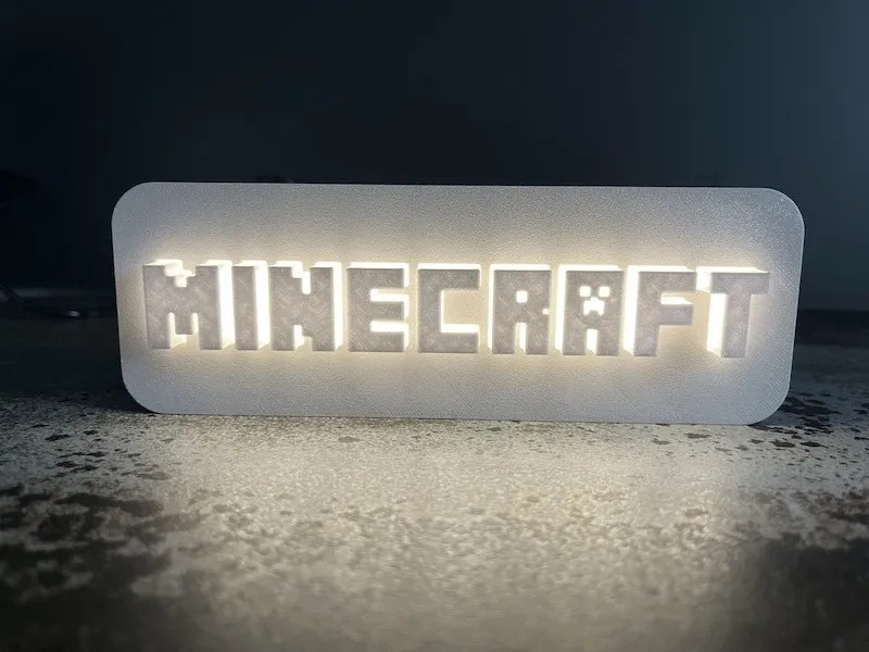 MINECRAFT Logo Lamp