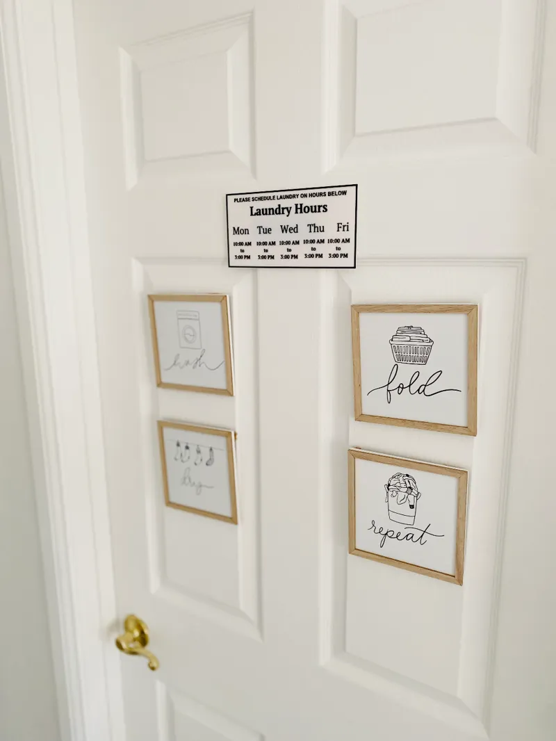 Laundry Sign - APS(Arizona Public Service) Winter Low Hours
