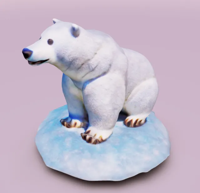 Polar Bear On Ice Floe