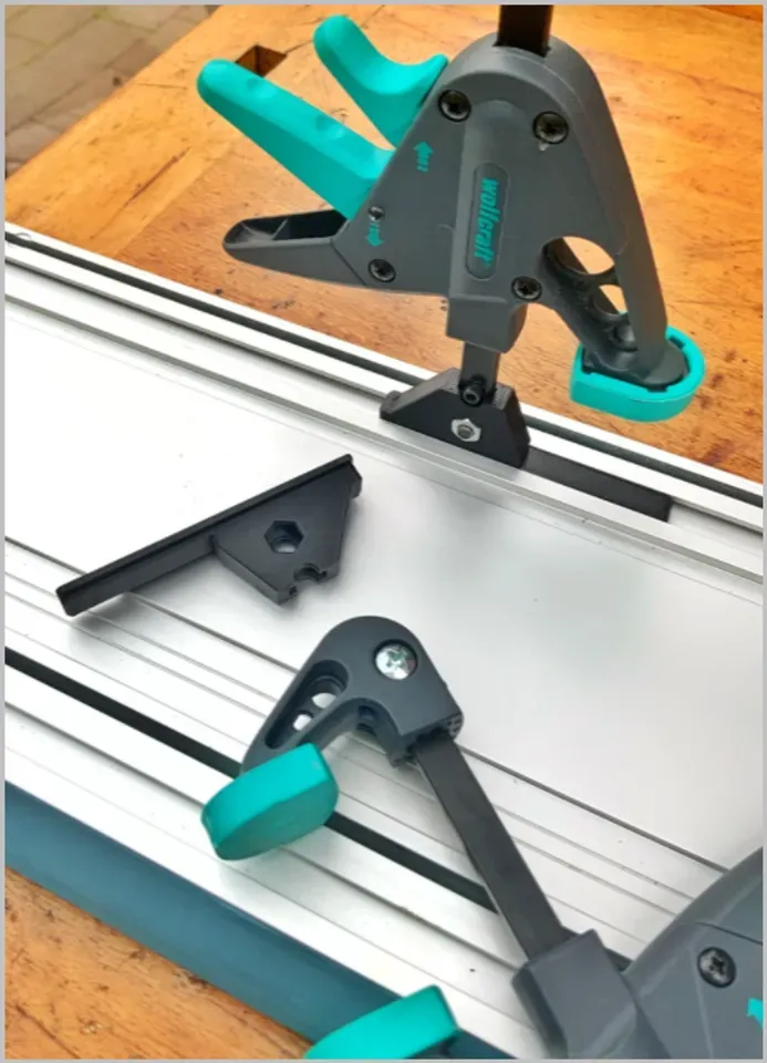 Bosch FSN and Mafell guide rail adapter for Wolfcraft mini clamp 3455100 by teslapunk MakerWorld
