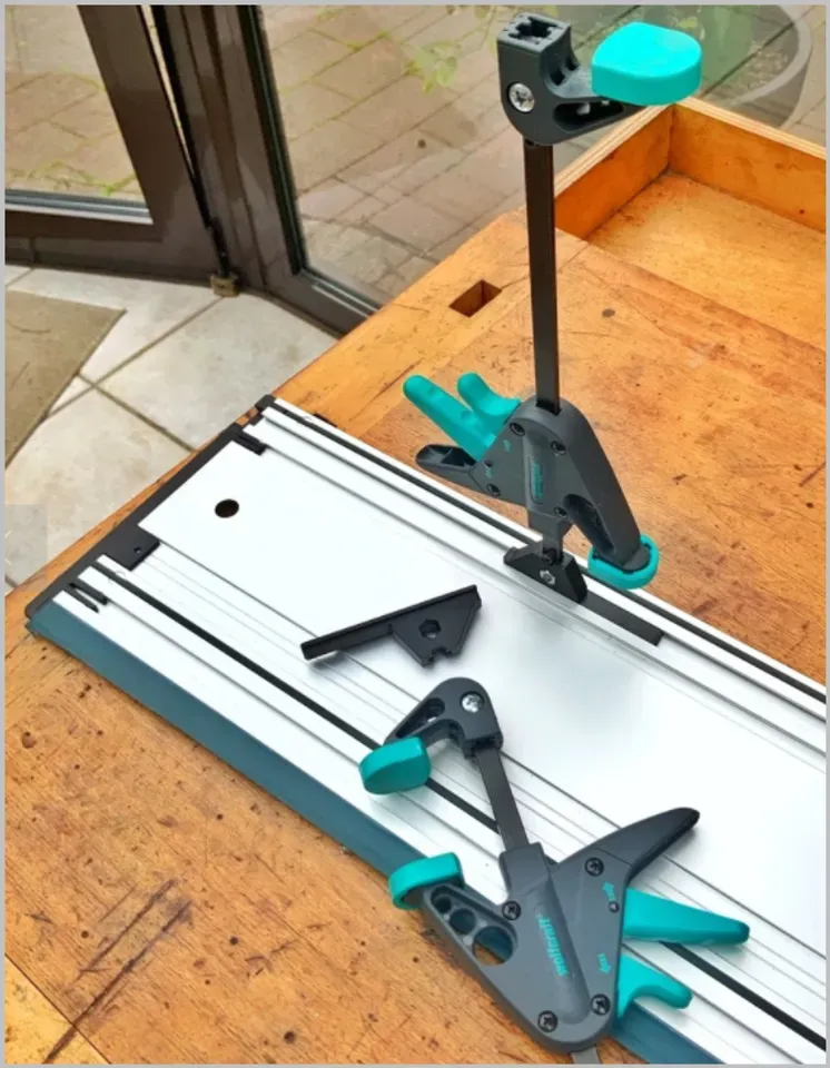 Bosch FSN and Mafell guide rail adapter for Wolfcraft mini clamp