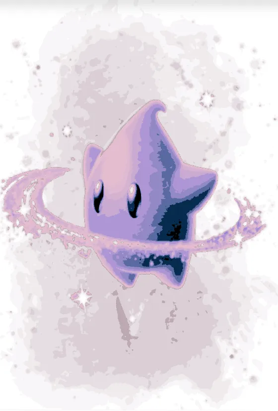 Luma Star Aquarell Painting Hueforge (Super Mario)