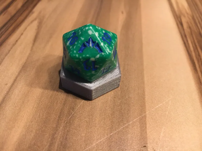 D20 dice hex holder / base