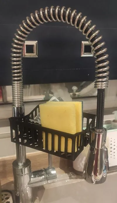 Kitchen tap sponge holder