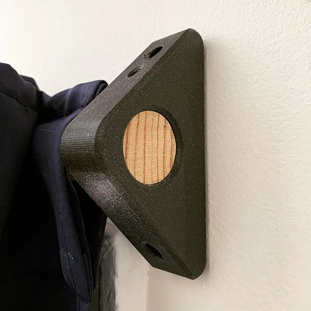 Curtain Rod Bracket with wood dowl as a rod 