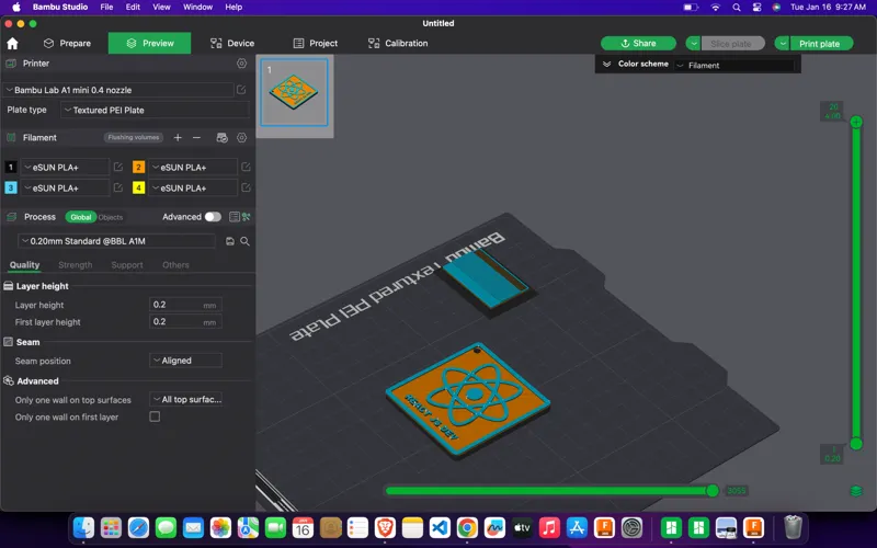 React JS Developer Square keychain
