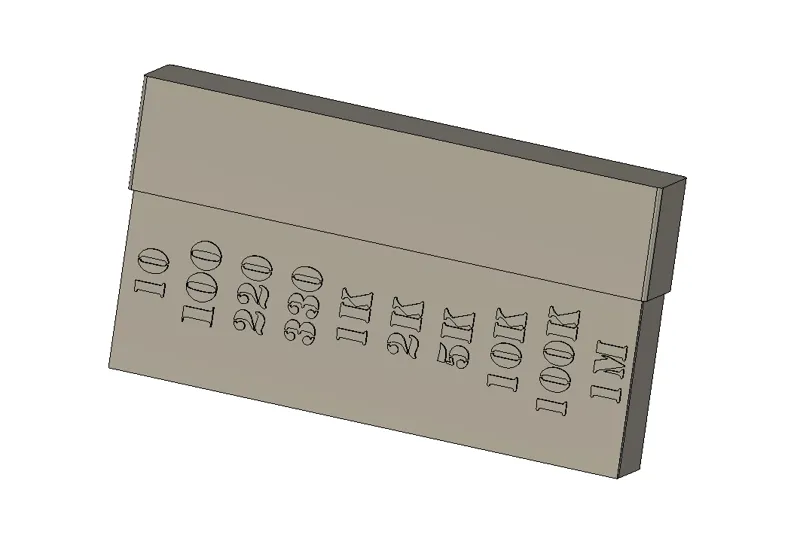 Storage bin for Raspberry Pi and Arduino resistors