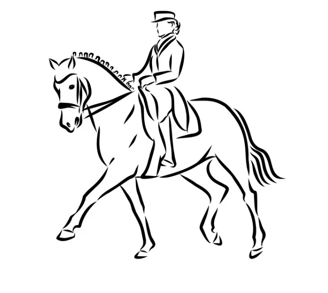 Dressage Horse Silhouette for creatives