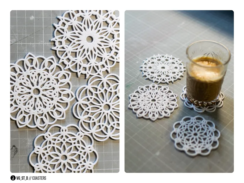 Grandma's doily coasters
