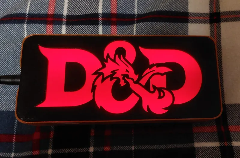 Dungeons And Dragons (DnD) Litho Lamp Cover
