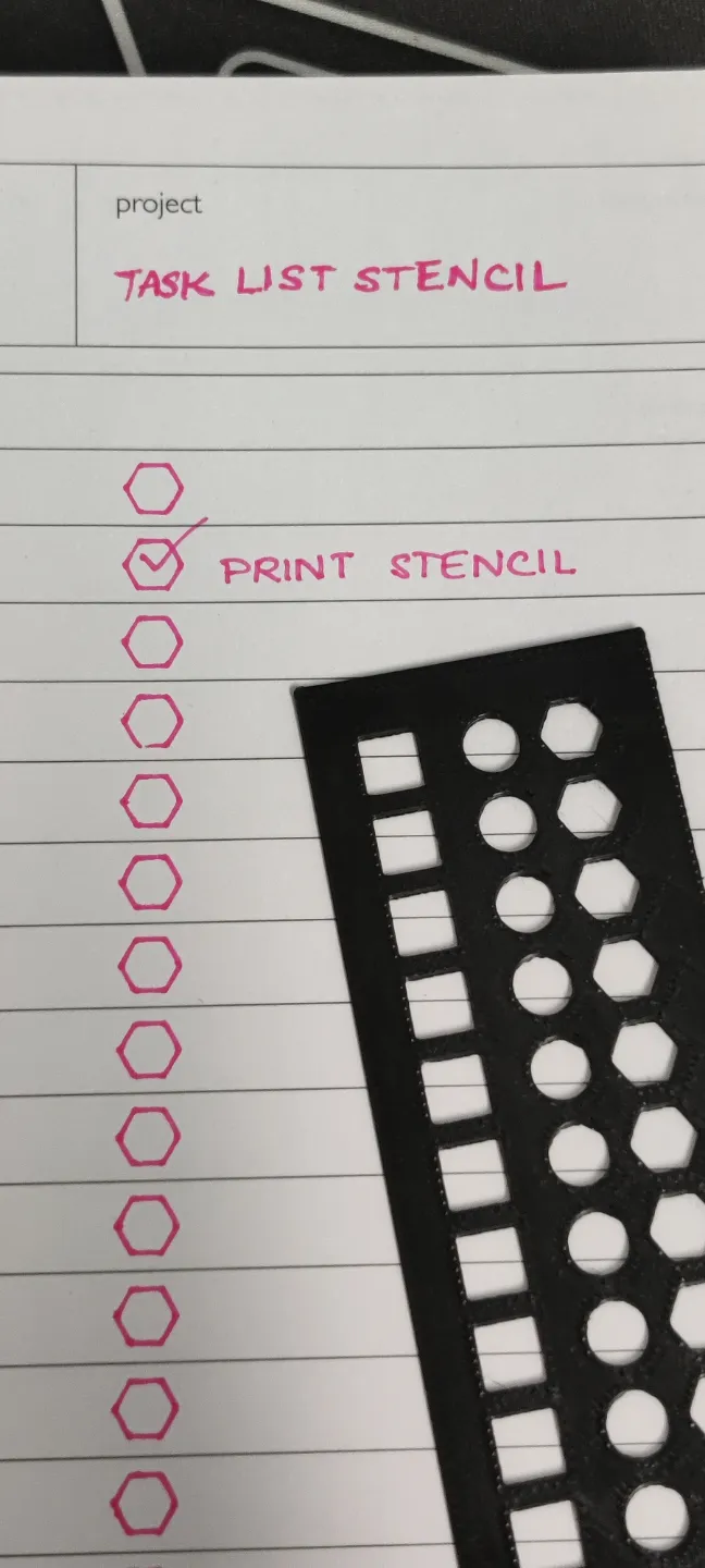 Checkbox stencil for planer TODO