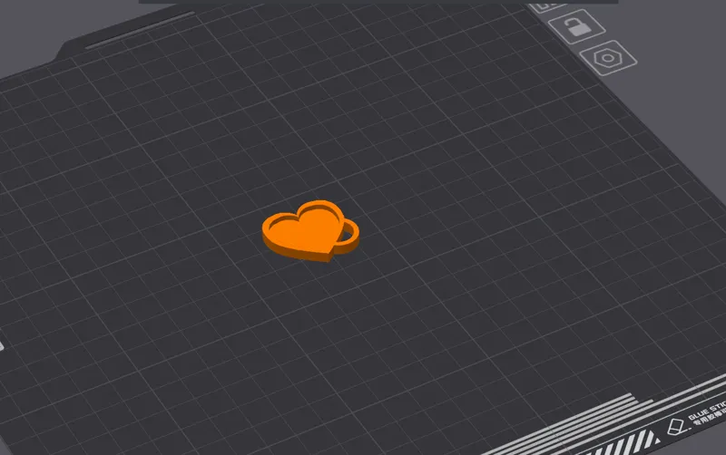 Heart keychain template