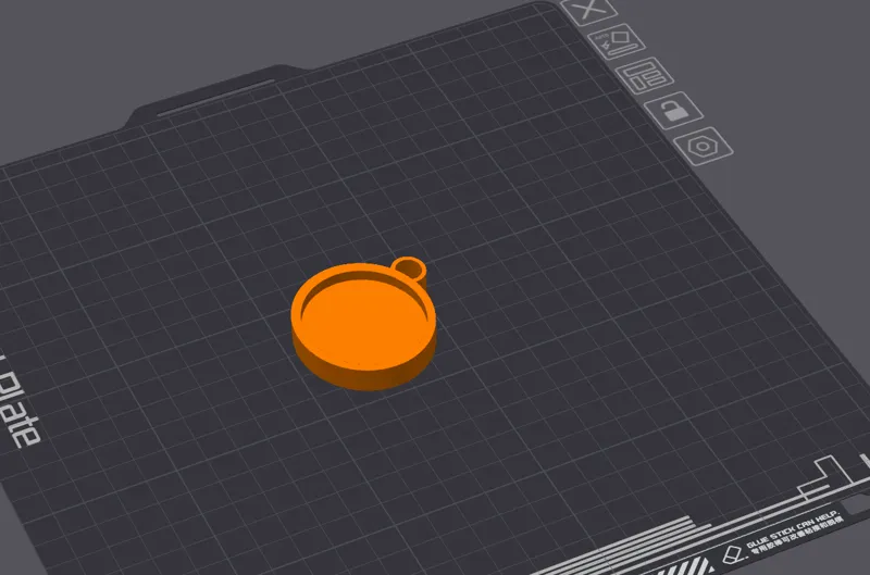 Round keychain template