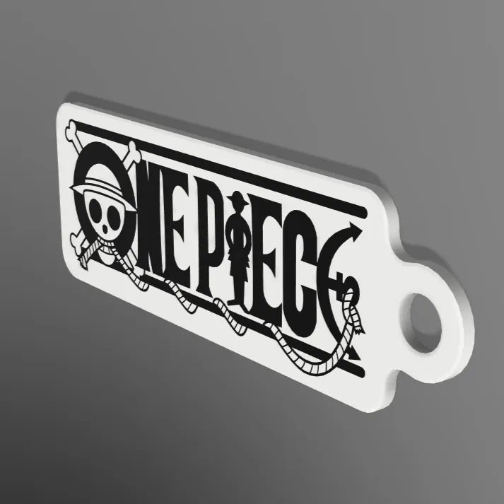 One Piece dual color keychain 