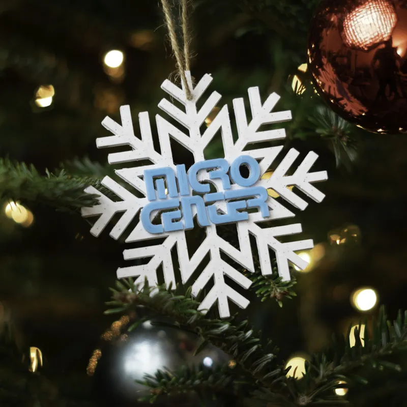 Micro Center Snowflake Christmas Ornament