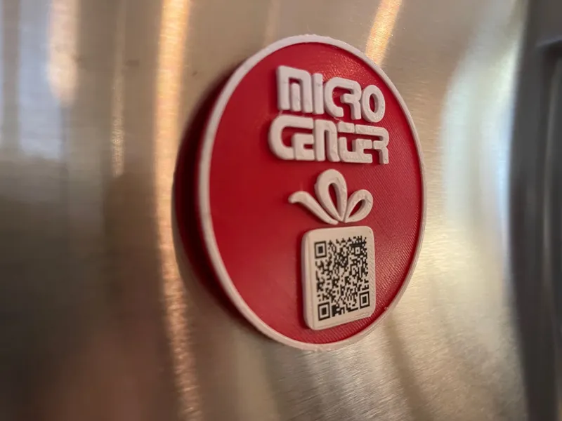 Microcenter Present Gift Magnet QR Code