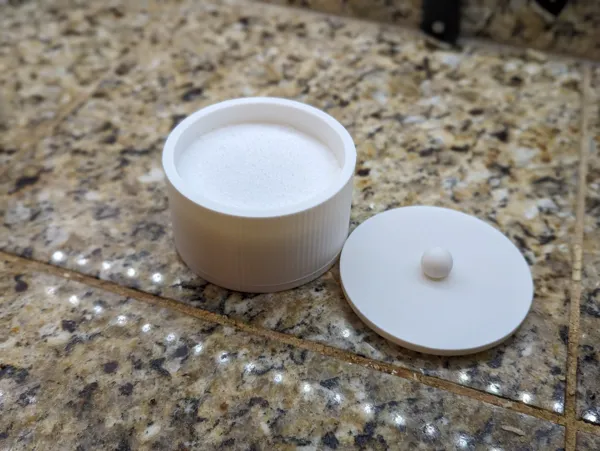 Boîte de rangement cylindrique avec couvercle