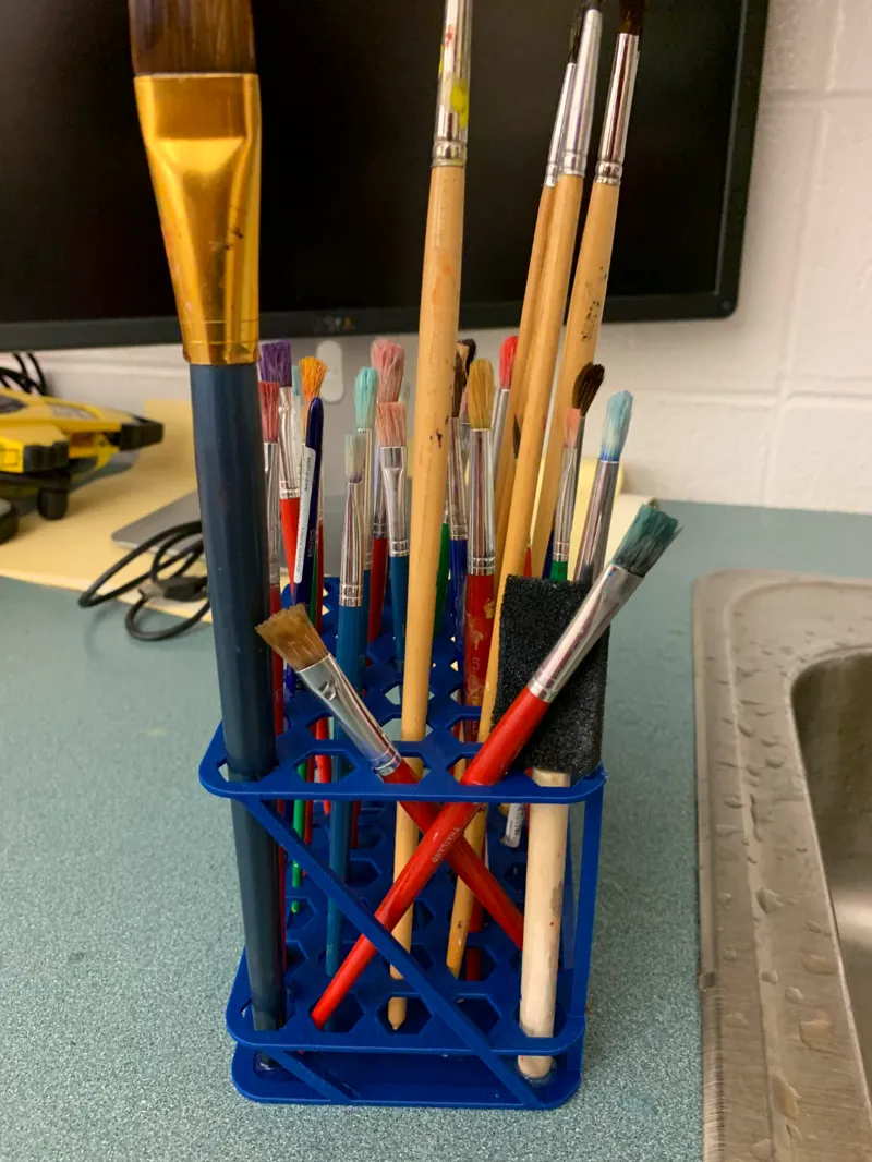 Hex Pen Holder or Paint Drying Rack (No Support)
