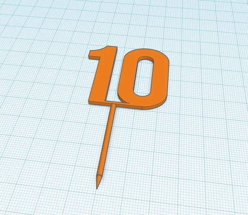Číslice na dort 10