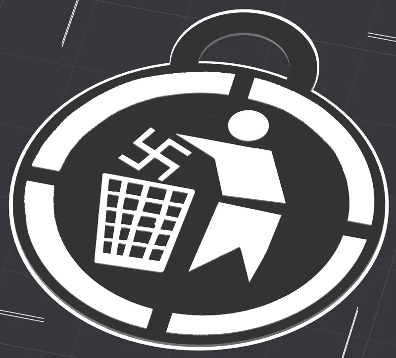 Nazi Trash Keychain