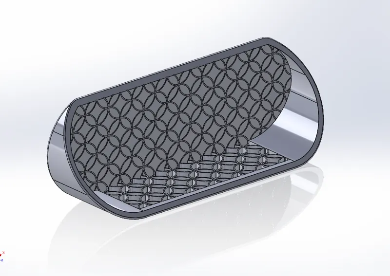 Bathroom shelf with pattern