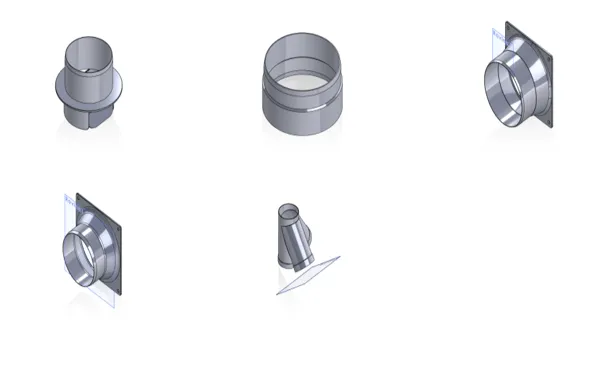 Accessoires pour tuyau de ventilation 100mm