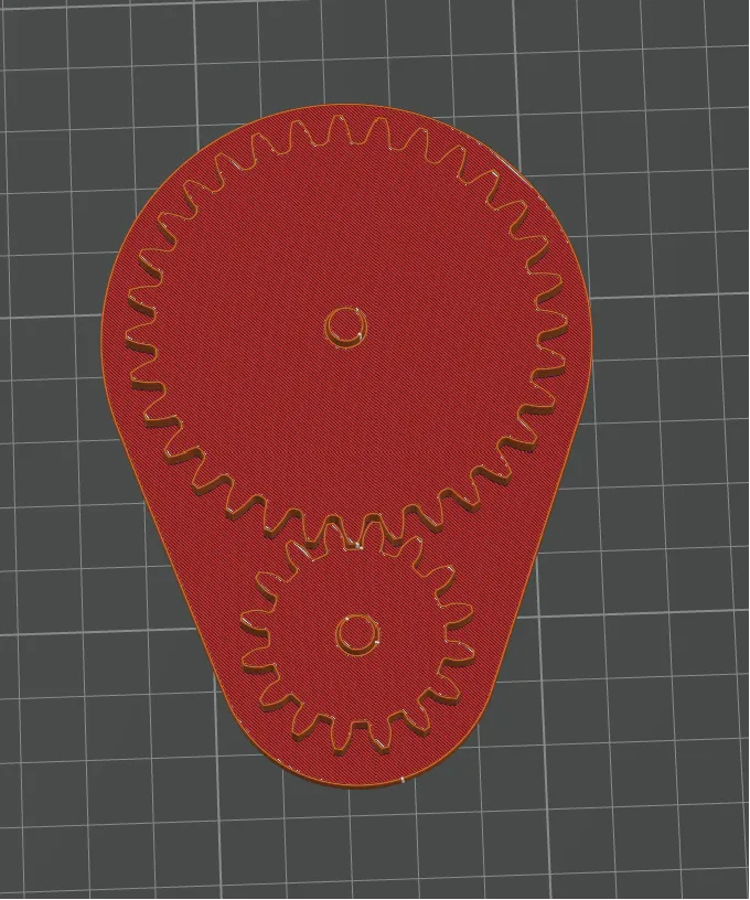 Print-In-Place Gears 2-1 Ratio