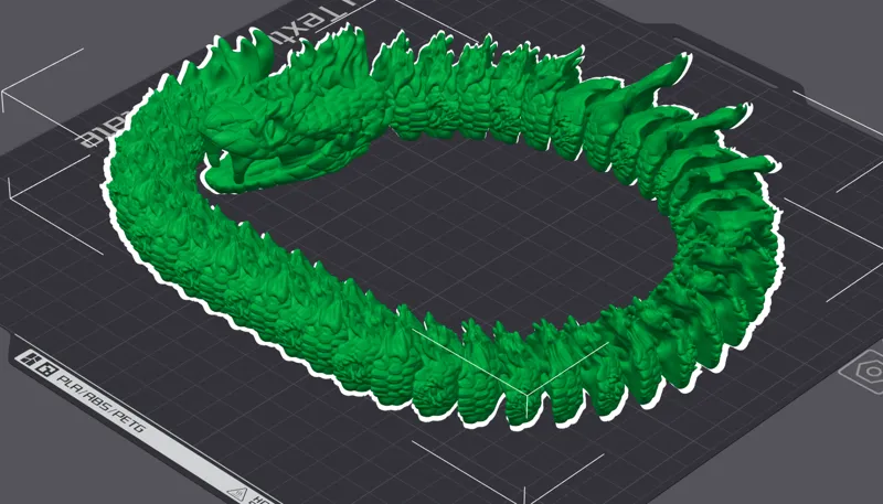 Articulated Horn Spiked Skeleton Snake 