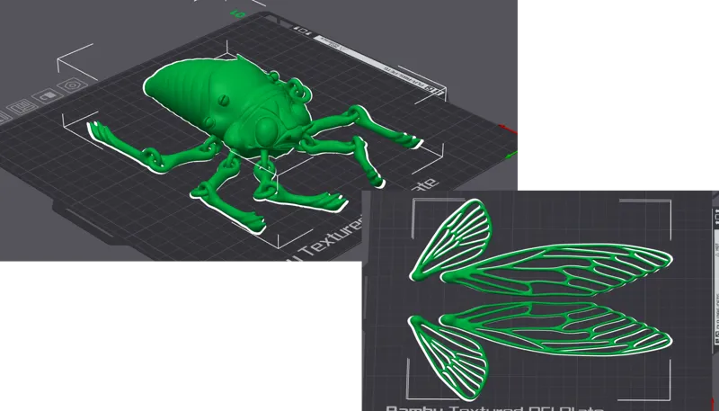 Articulated Bug - Body and Wings
