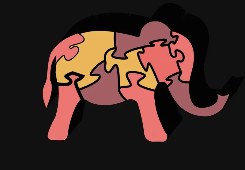 Elephant Puzzle 3D