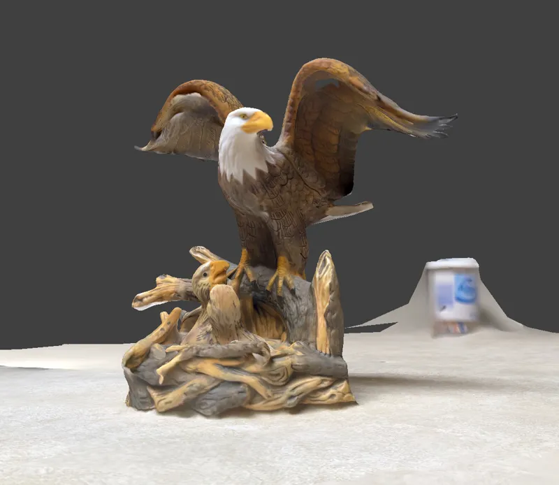 Eagle Feeding Chicks in nest