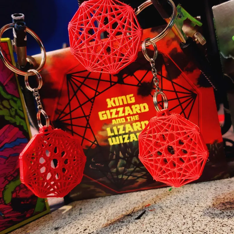 King Gizzard Nonagon Infinity Keychain