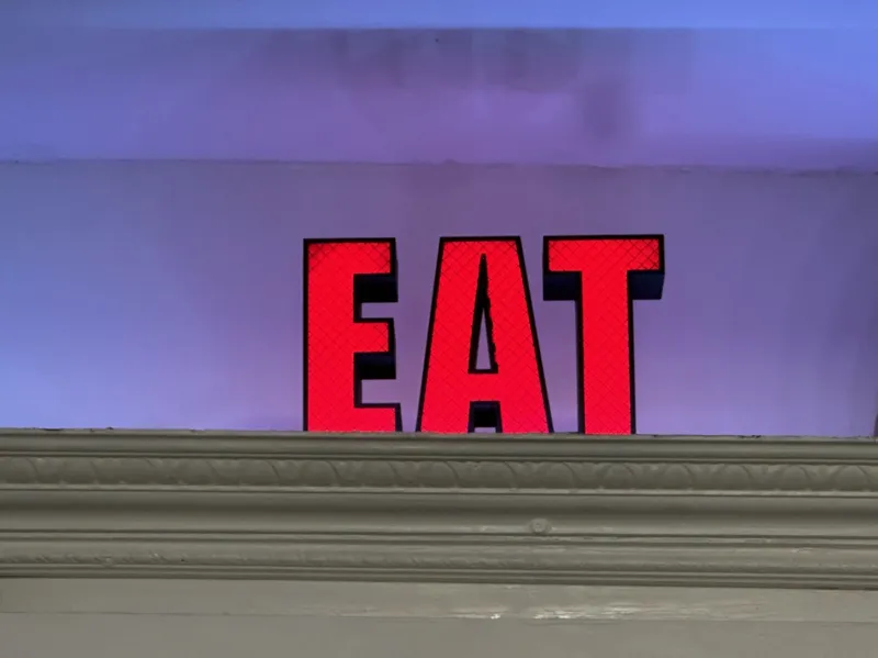 EAT sign LED