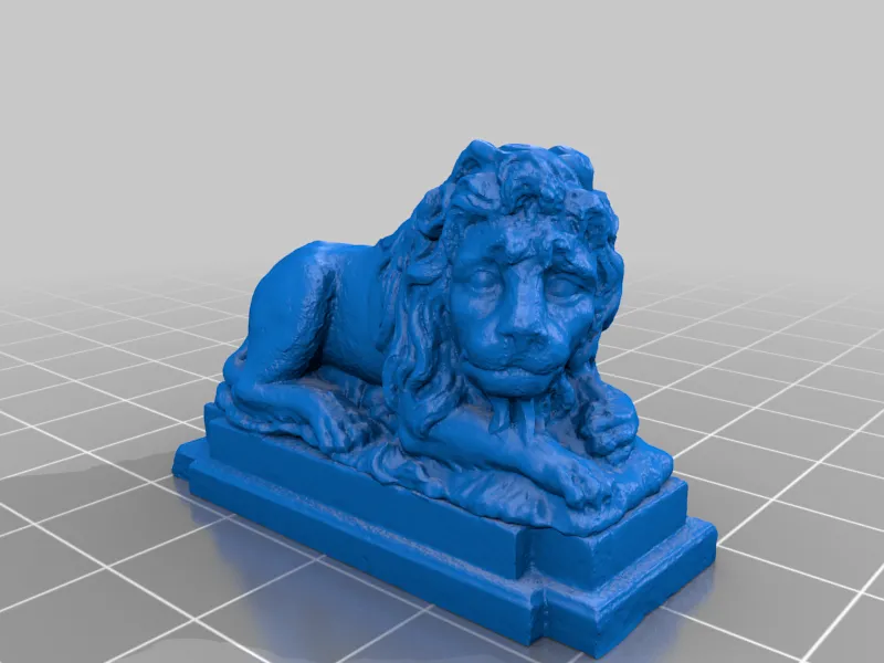 Lion statue (Supportless, FDMfriendly) by Brite Minis MakerWorld