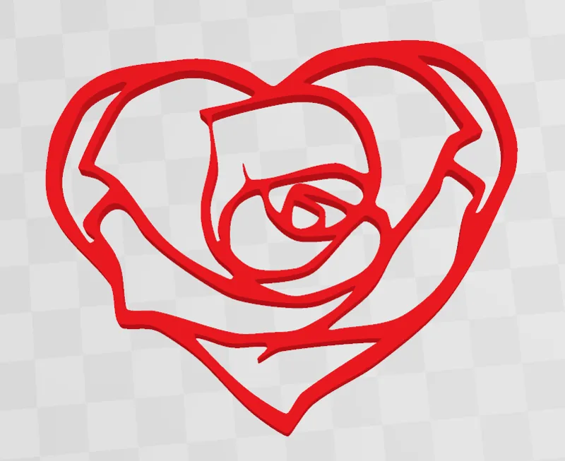 Heart rose Valentine