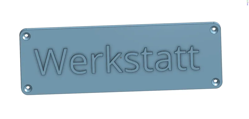 Werkstatt Schild