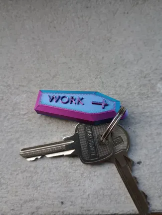 Funny Halloween coffin keychain